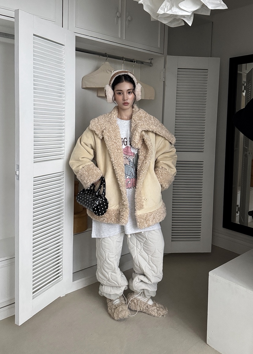 OURWAVE/OUR ROOM東大門㊣代購女裝新款推薦職業短款大衣Our Wave/Our Room短款大衣