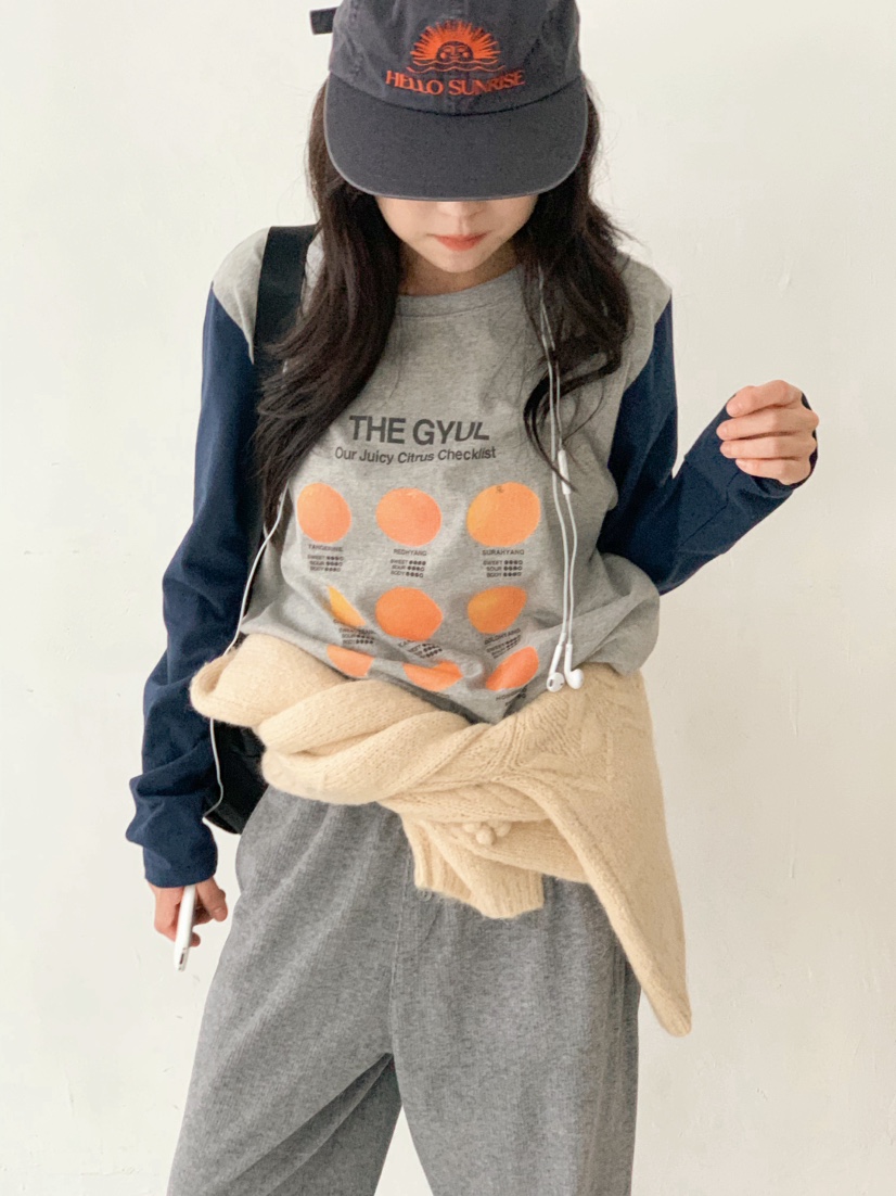 BEFORE SUNRISE東大門㊣直郵女士新款人氣25秋冬真品長袖T恤BEFORE SUNRISE長袖T恤