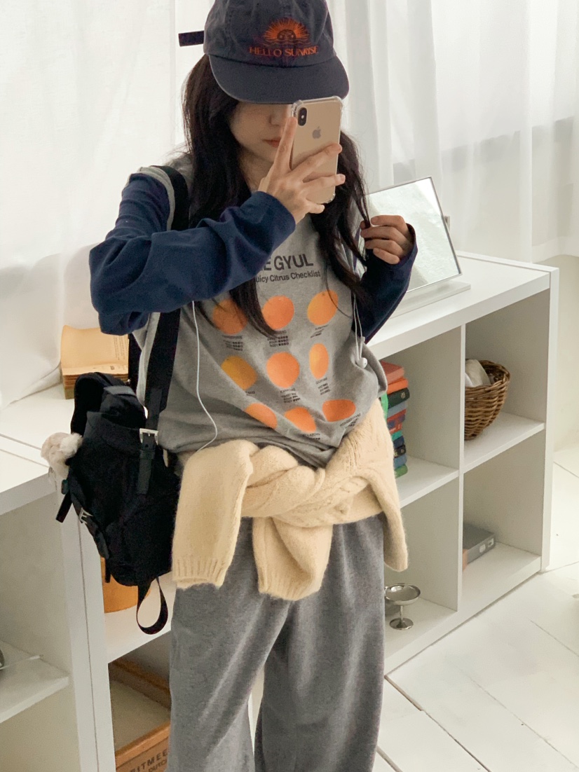 BEFORE SUNRISE東大門㊣直郵女士新款人氣25秋冬真品長袖T恤BEFORE SUNRISE長袖T恤