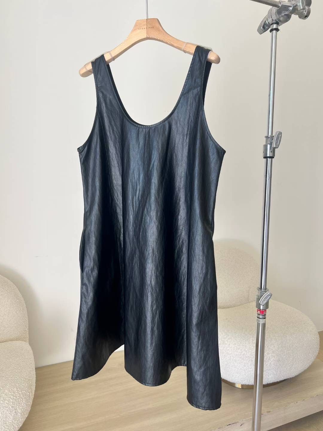 STORY TAG韓國直郵㊣女裝新品休閑熱賣職業人氣連衣裙皮革STORY TAG連衣裙圖色1