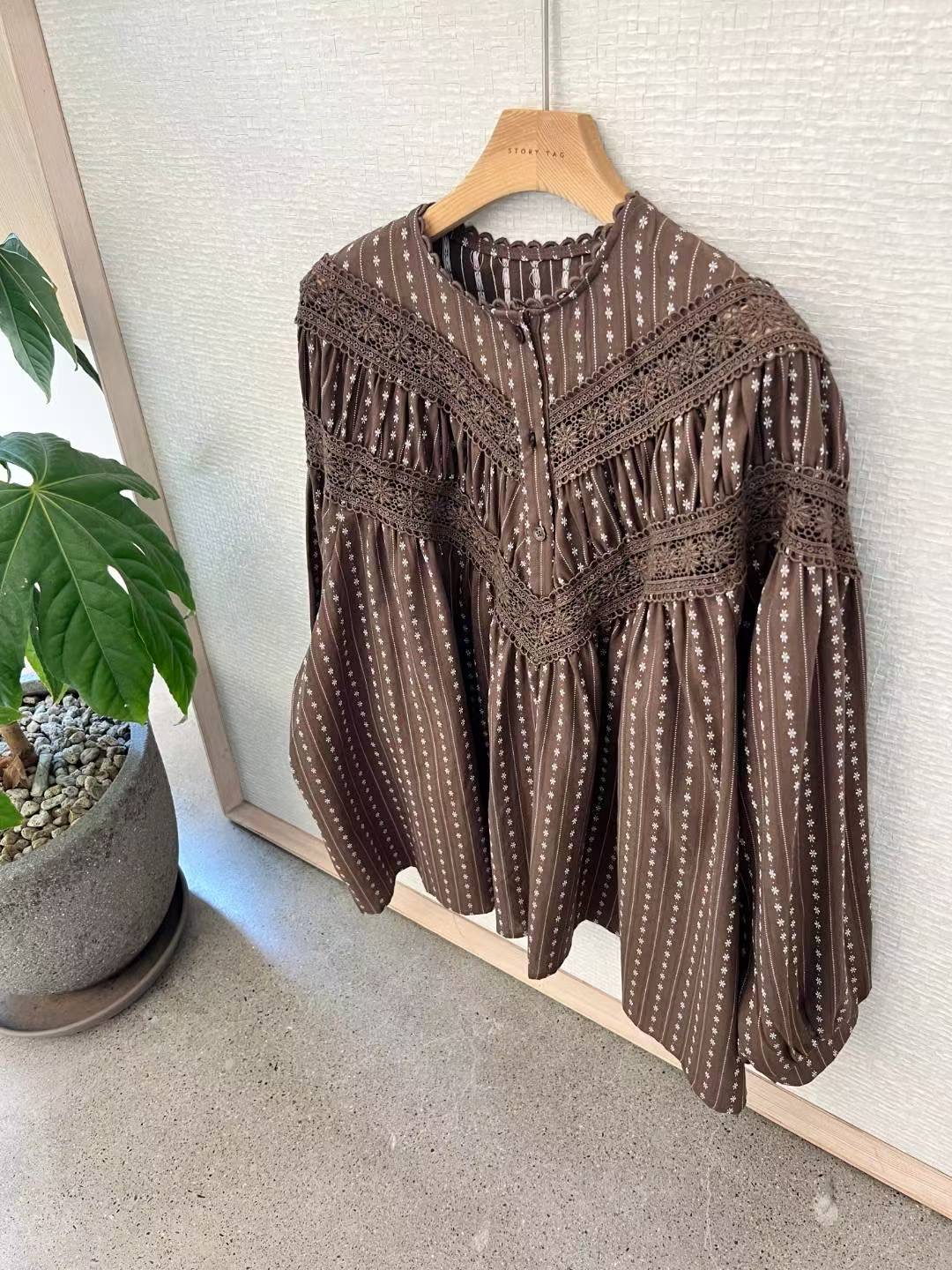 STORY TAG東大門㊣代購女士新品職業25秋冬人氣襯衫蕾絲衫STORY TAG襯衫/蕾絲衫圖色1