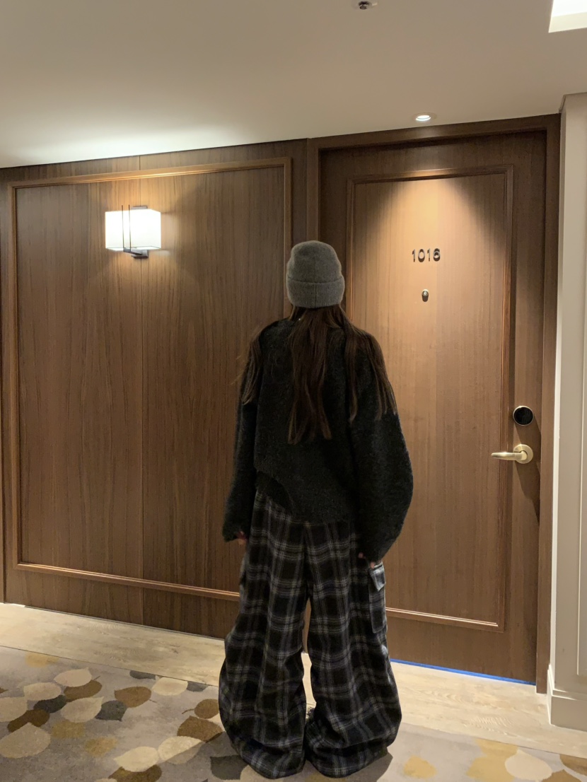 VIRKIN東大門㊣實拍女士新款25秋冬推薦時尚熱賣休閑褲格紋VIRKIN休閑褲