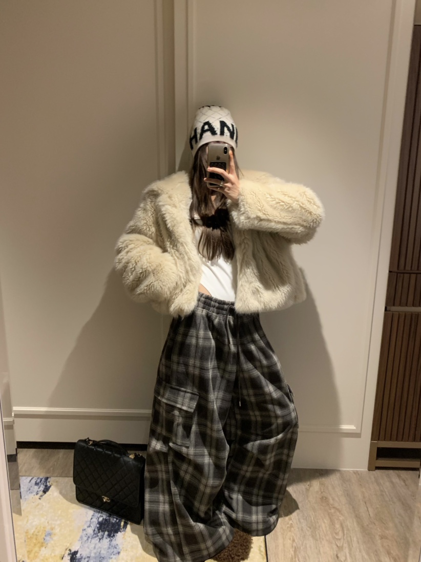 VIRKIN東大門㊣實拍女士新款25秋冬推薦時尚熱賣休閑褲格紋VIRKIN休閑褲