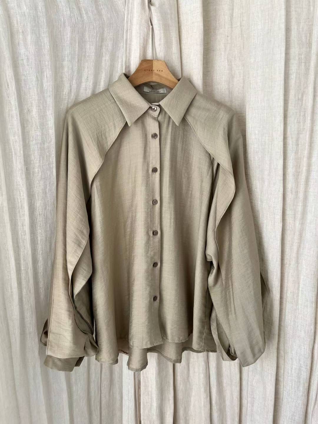 STORY TAG韓國代購㊣女士新品25秋冬熱賣休閑職業襯衫蕾絲衫STORY TAG襯衫/蕾絲衫圖色2