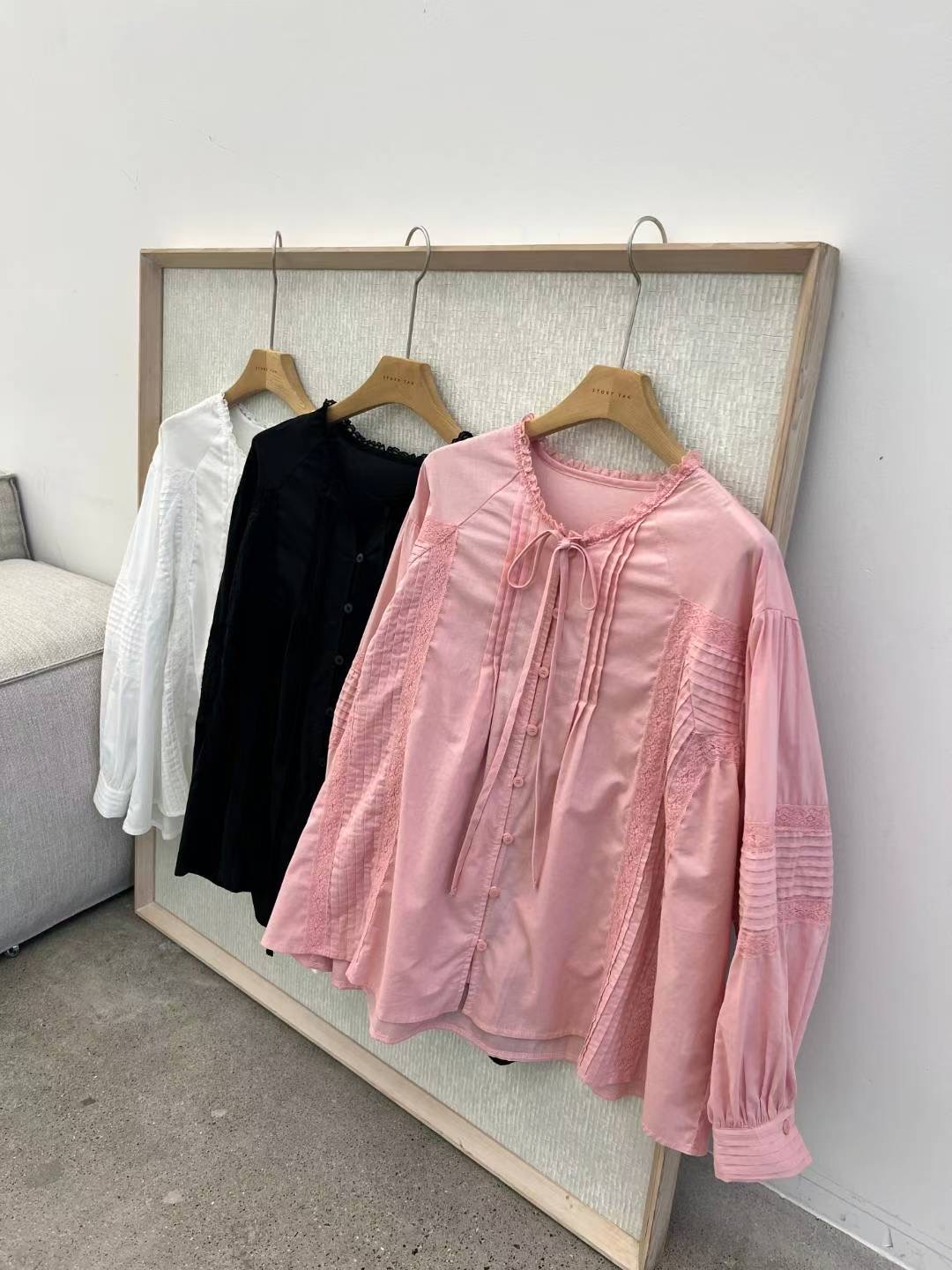 STORY TAG東大門㊣直郵女士新款人氣推薦休閑時尚襯衫蕾絲衫STORY TAG襯衫/蕾絲衫圖色2左二色