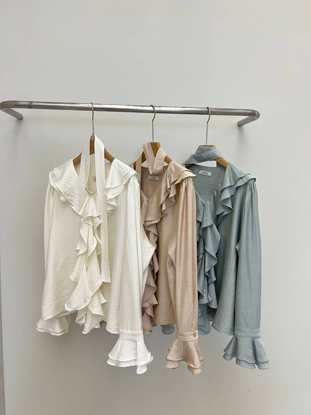 STORY TAG東大門㊣實拍女士新品熱賣推薦襯衫蕾絲衫含脖帶STORY TAG襯衫/蕾絲衫