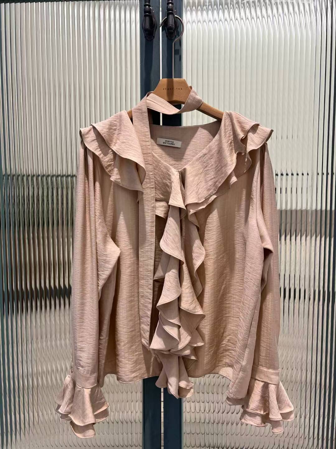 STORY TAG東大門㊣實拍女士新品熱賣推薦襯衫蕾絲衫含脖帶STORY TAG襯衫/蕾絲衫