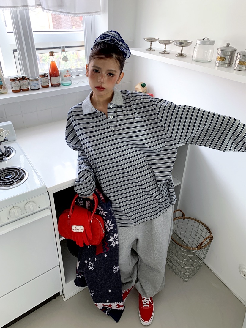 OURWAVE/OUR ROOM韓國直郵㊣女裝新款真品職業25秋冬長袖T恤Our Wave/Our Room長袖T恤