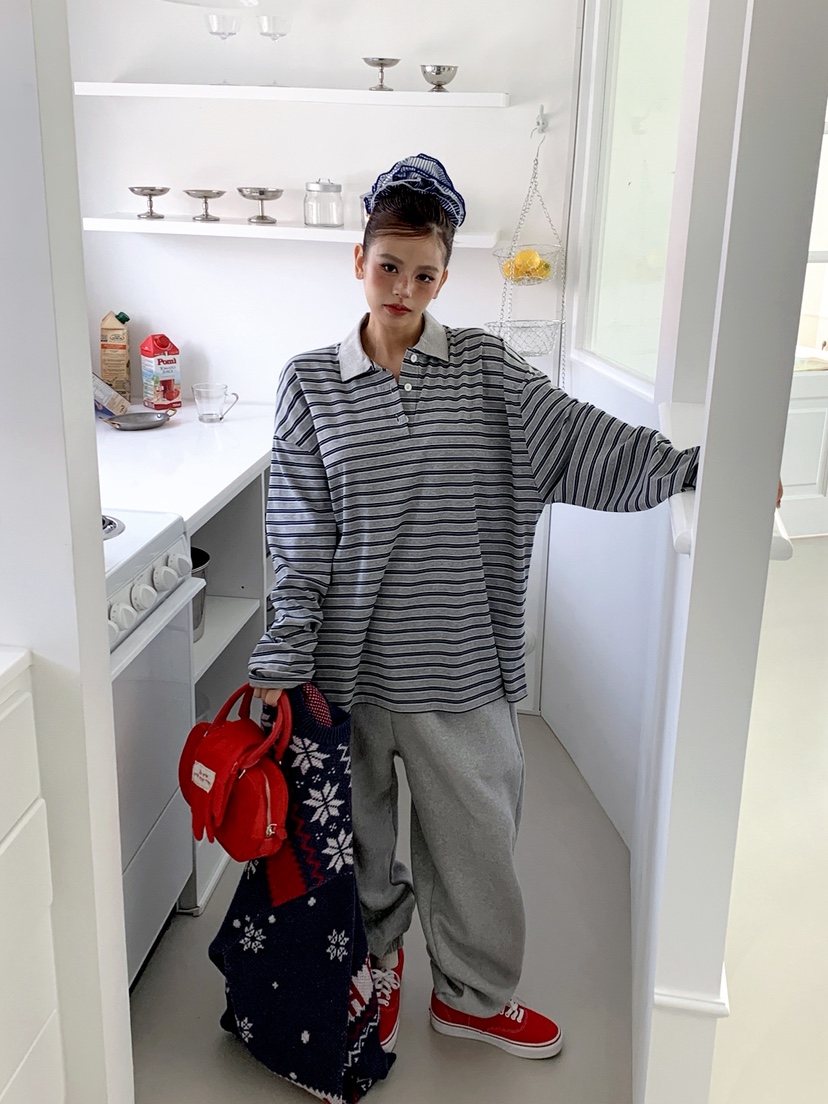 OURWAVE/OUR ROOM韓國直郵㊣女裝新款真品職業25秋冬長袖T恤Our Wave/Our Room長袖T恤