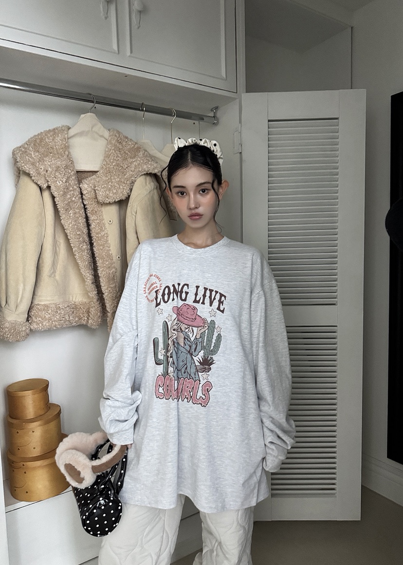 OURWAVE/OUR ROOM韓國直郵㊣女裝新品真品職業推薦長袖T恤Our Wave/Our Room長袖T恤