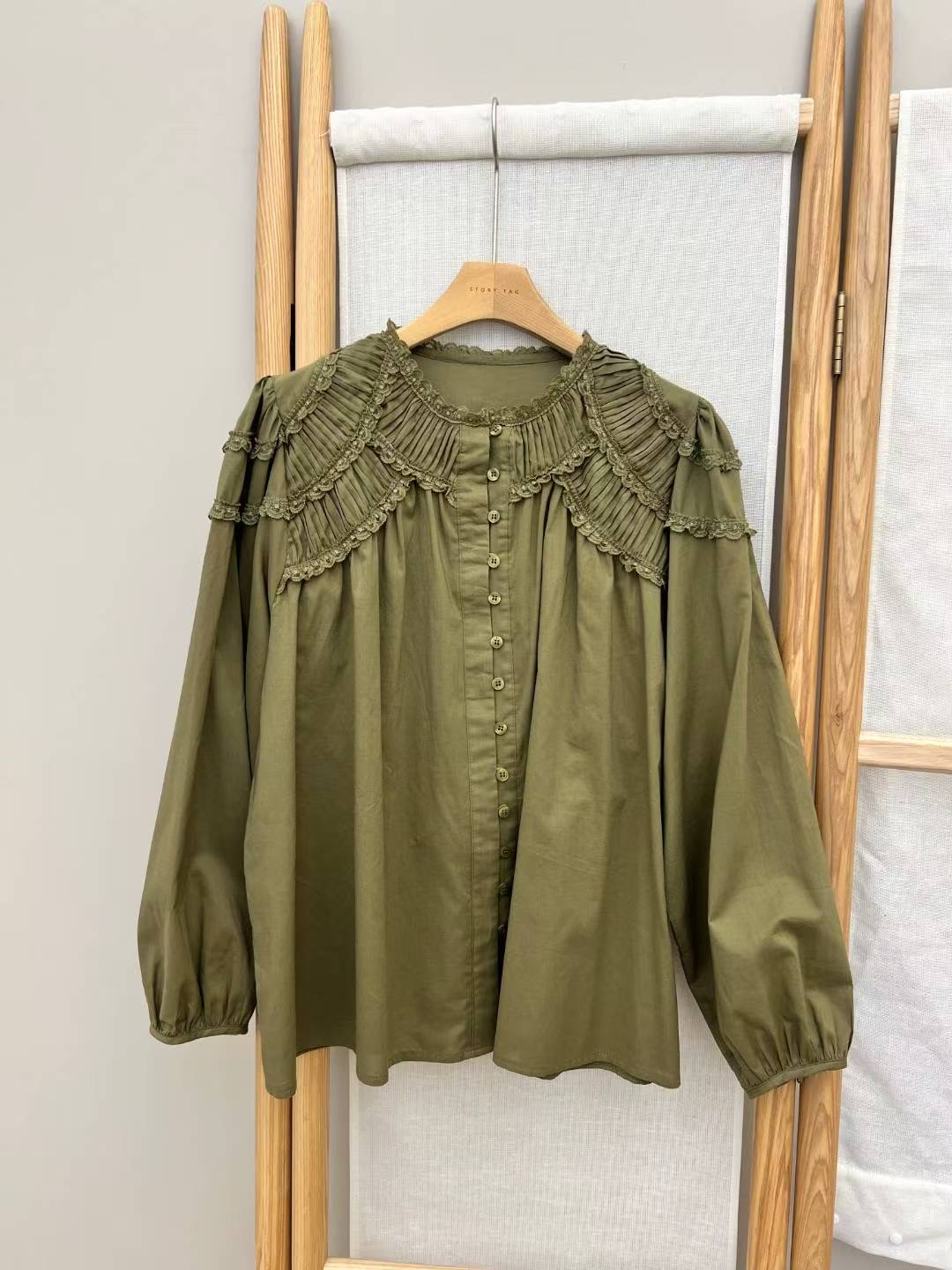 STORY TAG韓國直郵㊣女士新款25秋冬職業真品人氣襯衫蕾絲衫STORY TAG襯衫/蕾絲衫圖色3