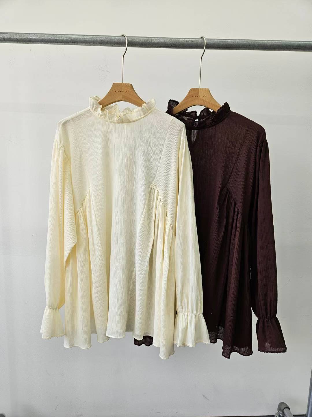 STORY TAG東大門㊣直郵女士新品25秋冬職業真品襯衫蕾絲衫STORY TAG襯衫/蕾絲衫