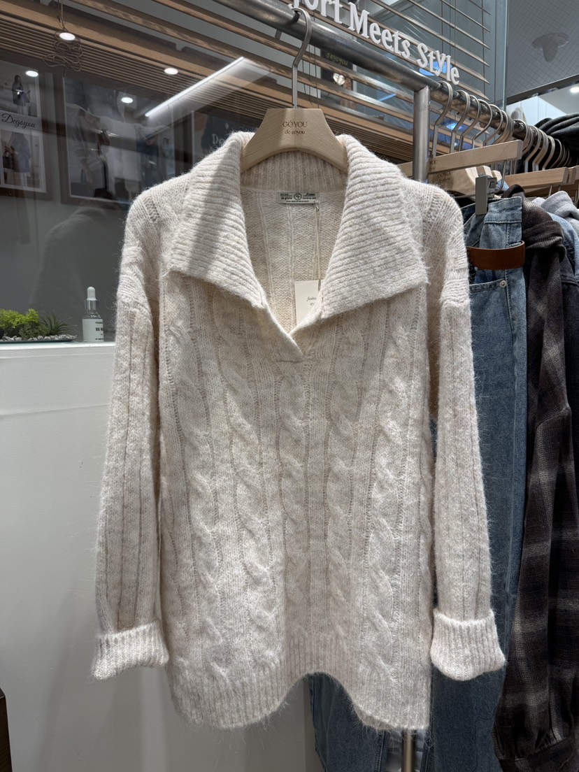 DE GO YOU東大門㊣直郵女士新品熱賣真品時尚推薦職業針織衫DE GO YOU針織衫圖色1