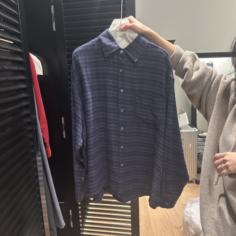 FRENCH DOOR東大門㊣實拍女士新款推薦熱賣襯衫蕾絲衫格紋FRENCH DOOR襯衫/蕾絲衫圖色1