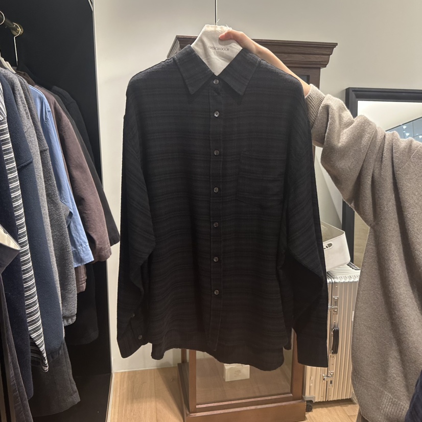 FRENCH DOOR東大門㊣實拍女士新款推薦熱賣襯衫蕾絲衫格紋FRENCH DOOR襯衫/蕾絲衫圖色2