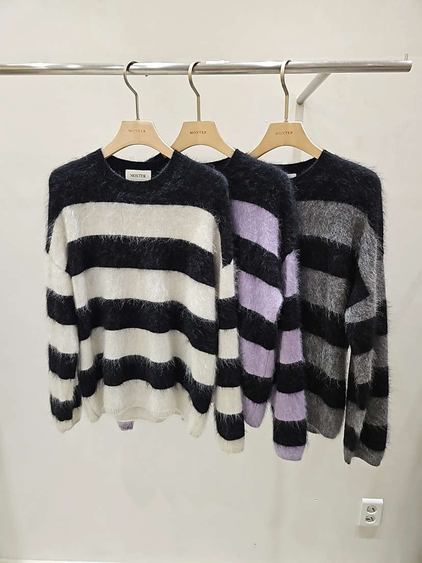 MONTER東大門㊣代購女裝新品時尚休閑25秋冬人氣針織衫羊毛MONTER針織衫
