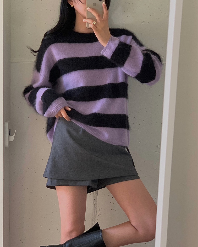 MONTER東大門㊣代購女裝新品時尚休閑25秋冬人氣針織衫羊毛MONTER針織衫