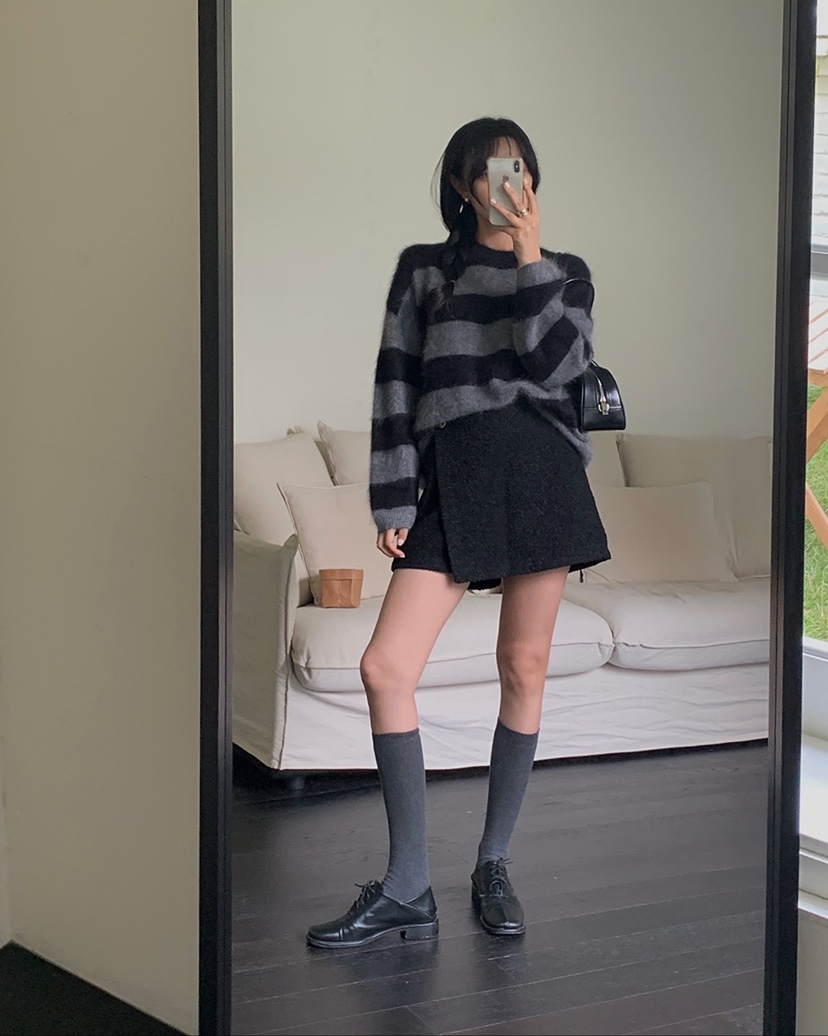 MONTER東大門㊣代購女裝新品時尚休閑25秋冬人氣針織衫羊毛MONTER針織衫