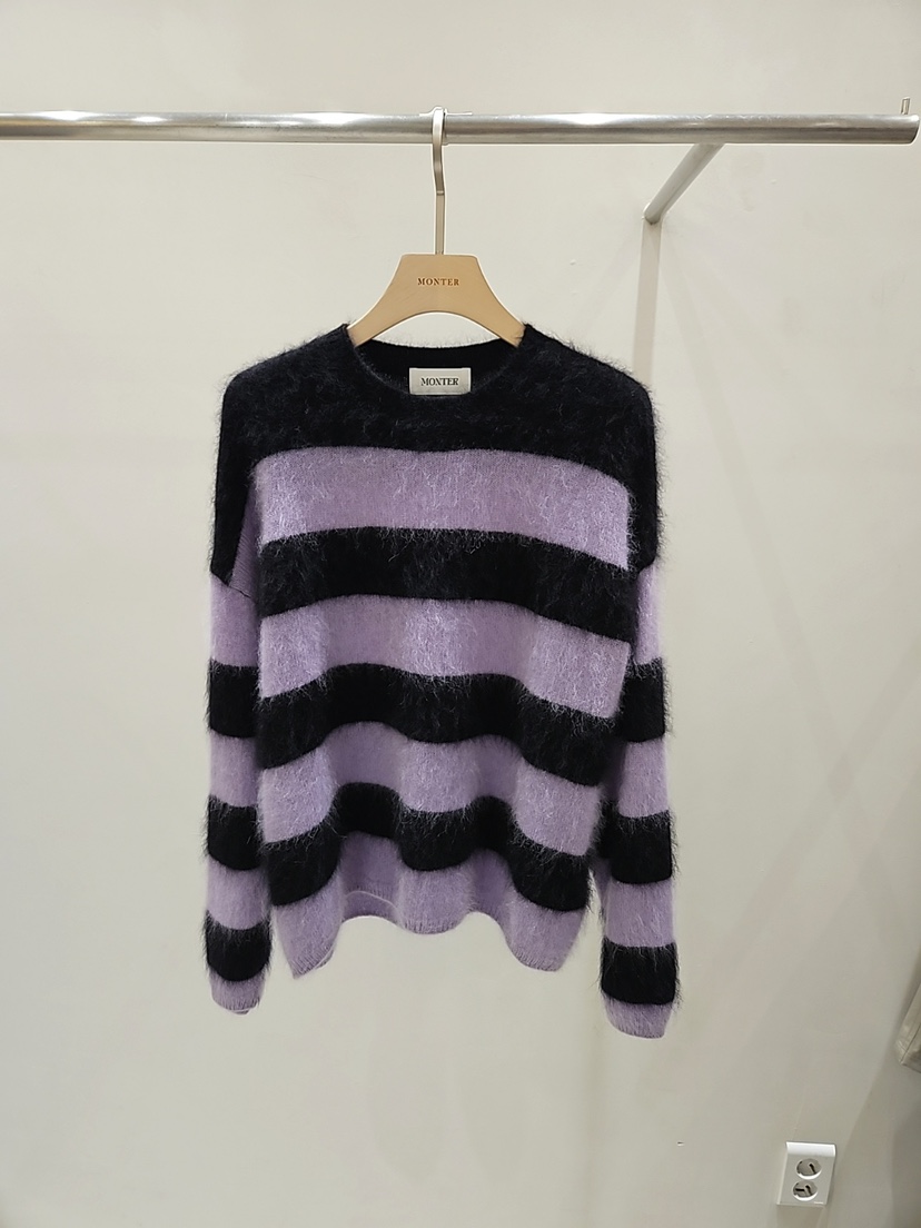 MONTER東大門㊣代購女裝新品時尚休閑25秋冬人氣針織衫羊毛MONTER針織衫圖色2