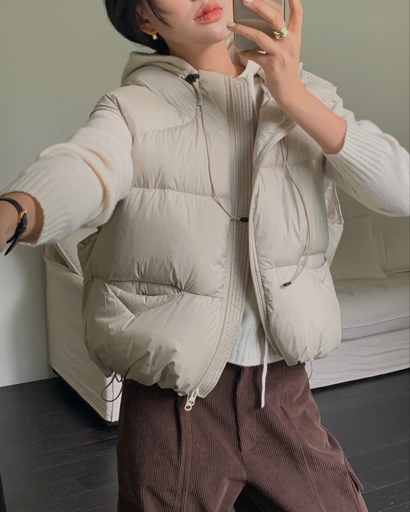 MONTER東大門㊣直郵女士新款真品推薦休閑馬甲不含內搭鵝絨MONTER馬甲