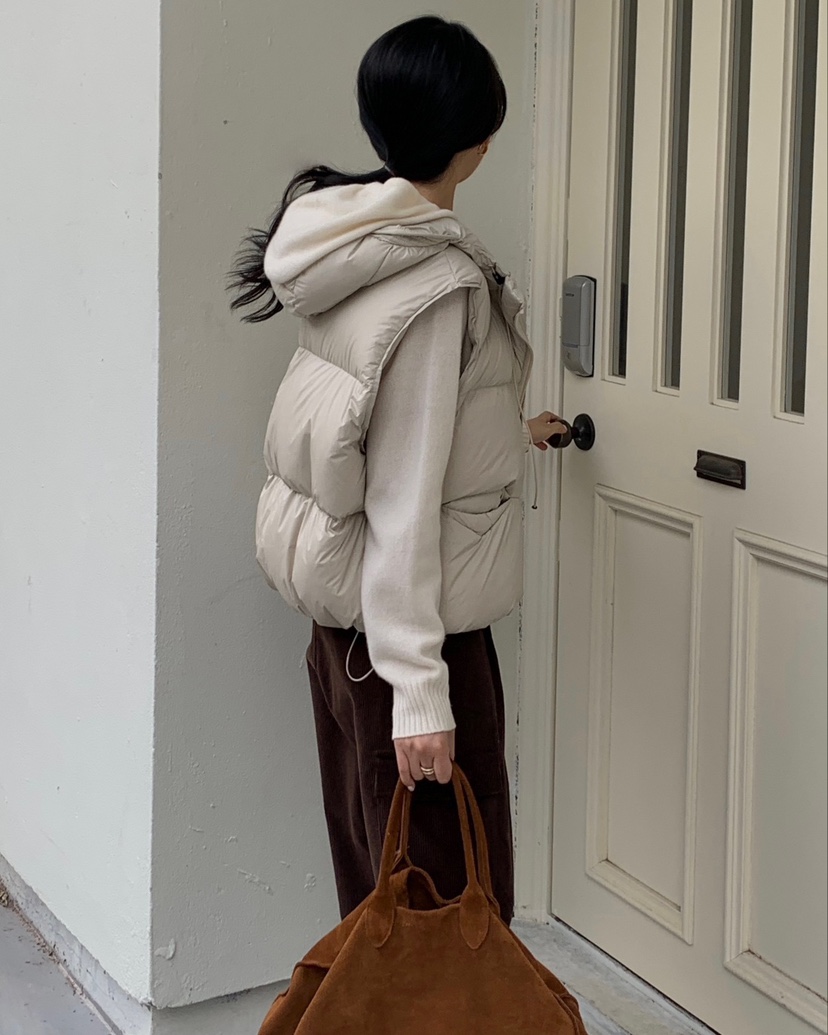 MONTER東大門㊣直郵女士新款真品推薦休閑馬甲不含內搭鵝絨MONTER馬甲