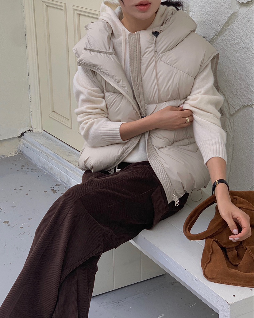 MONTER東大門㊣直郵女士新款真品推薦休閑馬甲不含內搭鵝絨MONTER馬甲