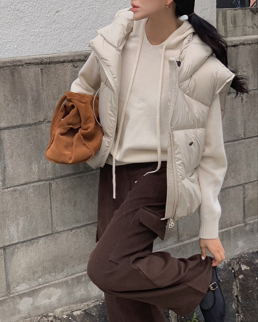 MONTER東大門㊣直郵女士新款真品推薦休閑馬甲不含內搭鵝絨MONTER馬甲