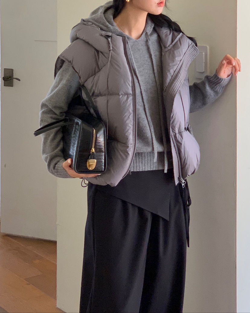 MONTER東大門㊣直郵女士新款真品推薦休閑馬甲不含內搭鵝絨MONTER馬甲