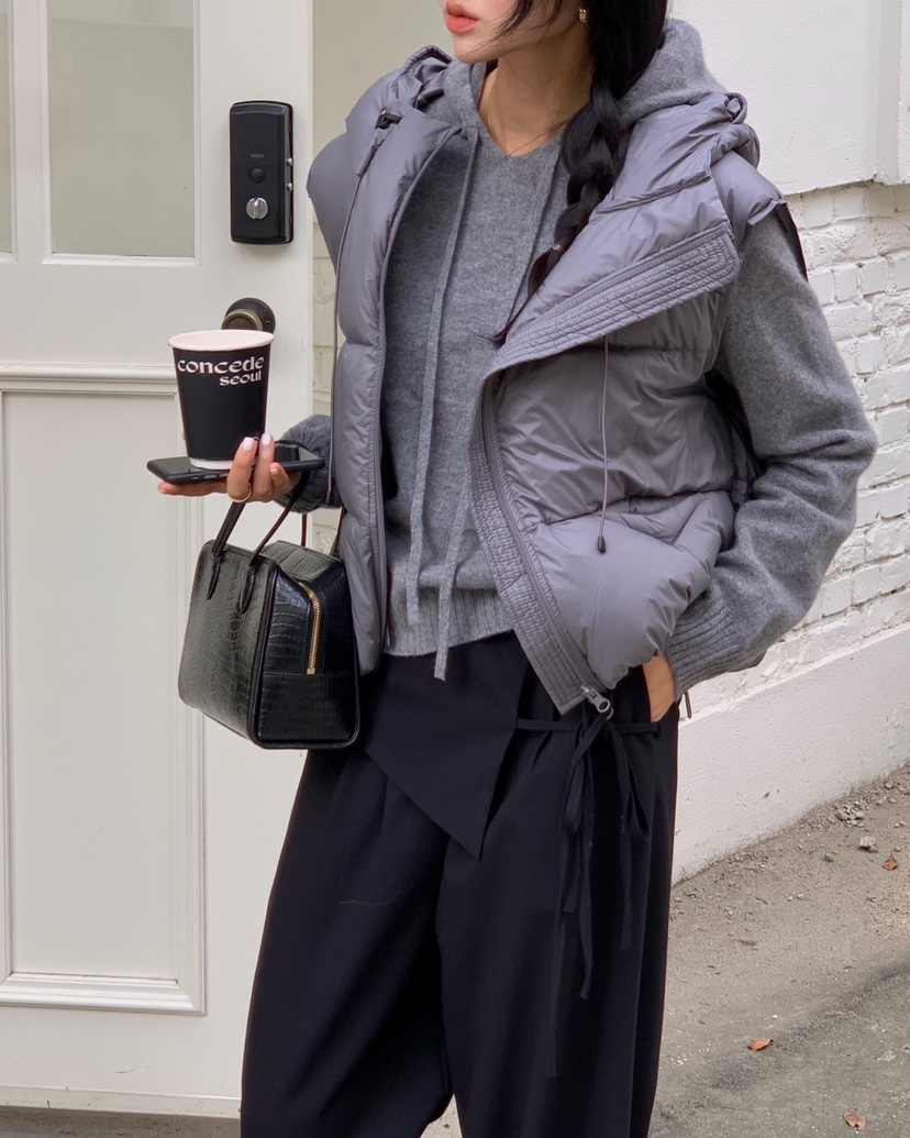 MONTER東大門㊣直郵女士新款真品推薦休閑馬甲不含內搭鵝絨MONTER馬甲