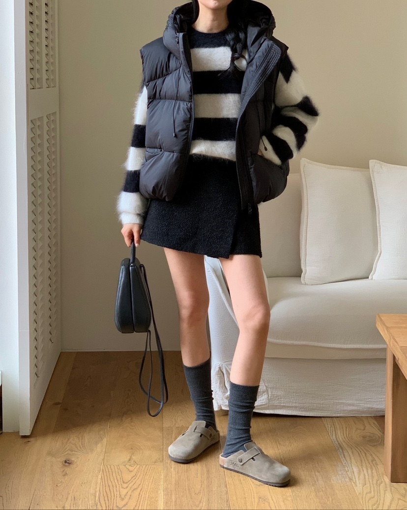 MONTER東大門㊣直郵女士新款真品推薦休閑馬甲不含內搭鵝絨MONTER馬甲