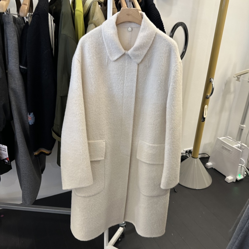 EGG韓國直郵㊣女士新品推薦真品時尚休閑熱賣人氣中長款大衣EGG-訂貨周期長中長款大衣圖色1