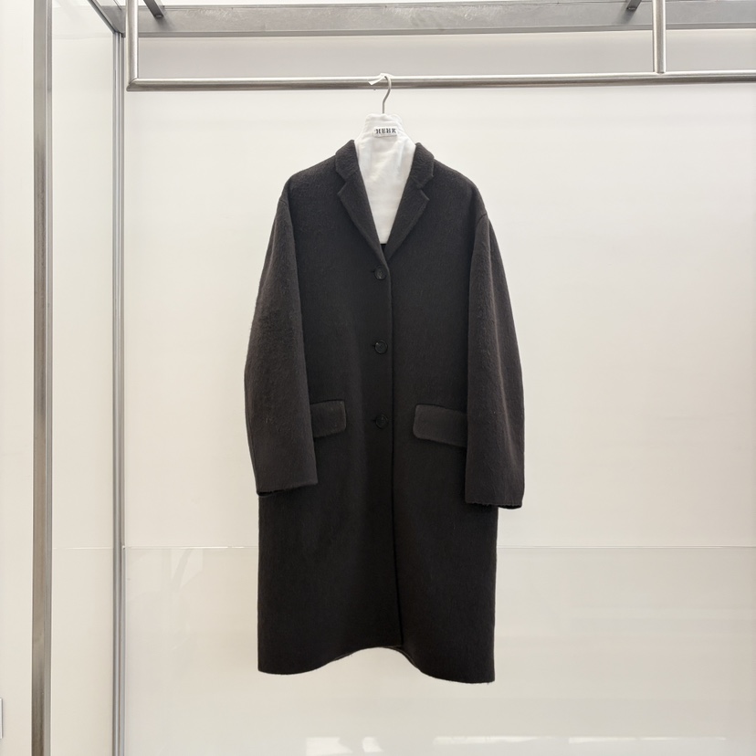 HEHR韓國直郵㊣女裝新品25秋冬真品熱賣中長款大衣手工制作hehr-AUTOMNE中長款大衣圖色2