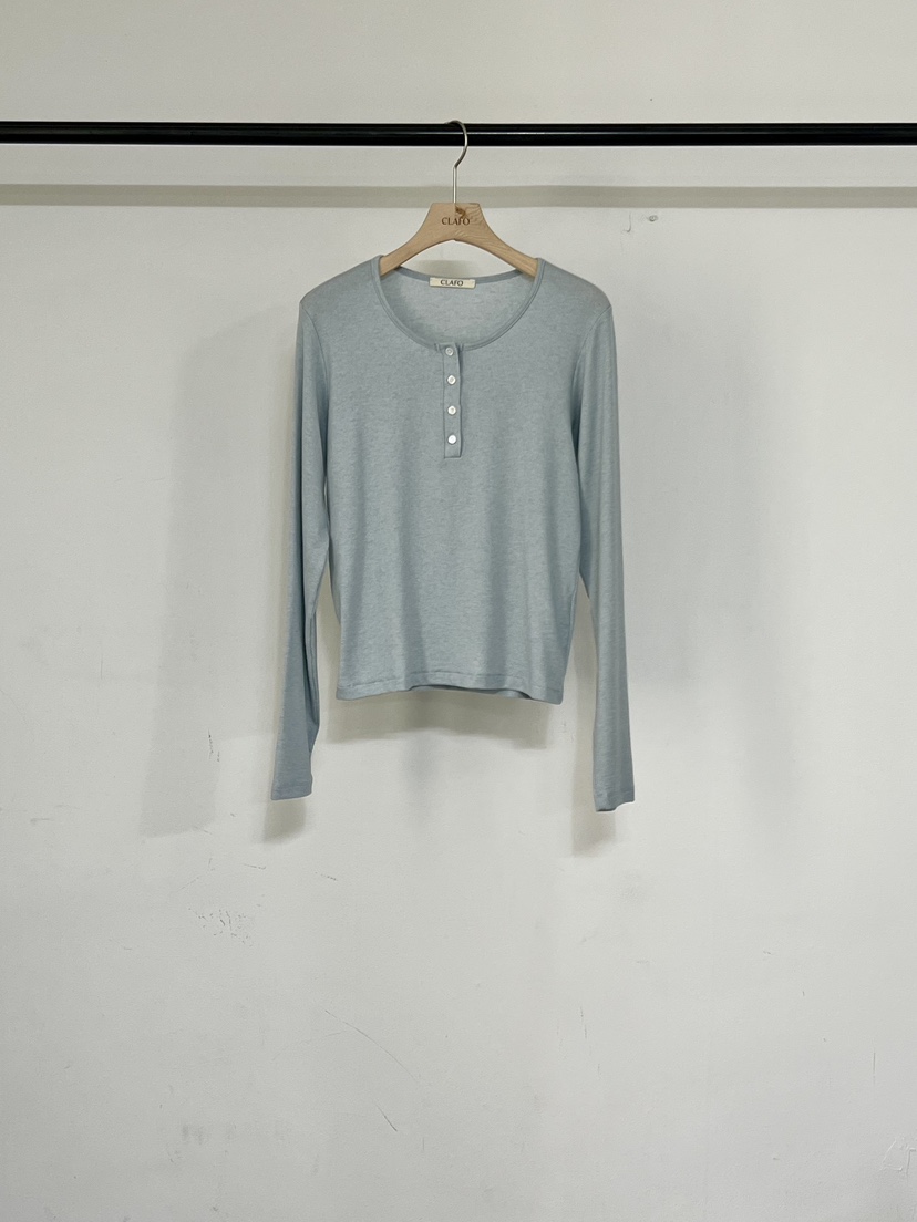 CLAFO韓國代購㊣女裝新款休閑25秋冬時尚推薦人氣真品長袖T恤CLAFO長袖T恤圖色2