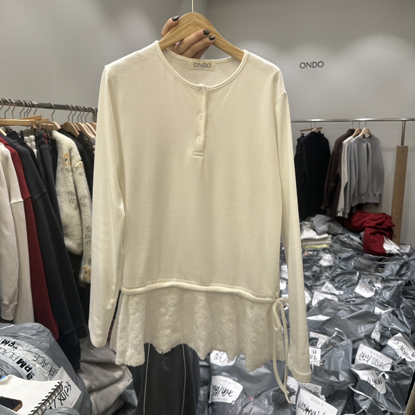 ONDO-P韓國直郵㊣女士新款休閑人氣時尚職業熱賣25秋冬長袖T恤ONDO-P長袖T恤
