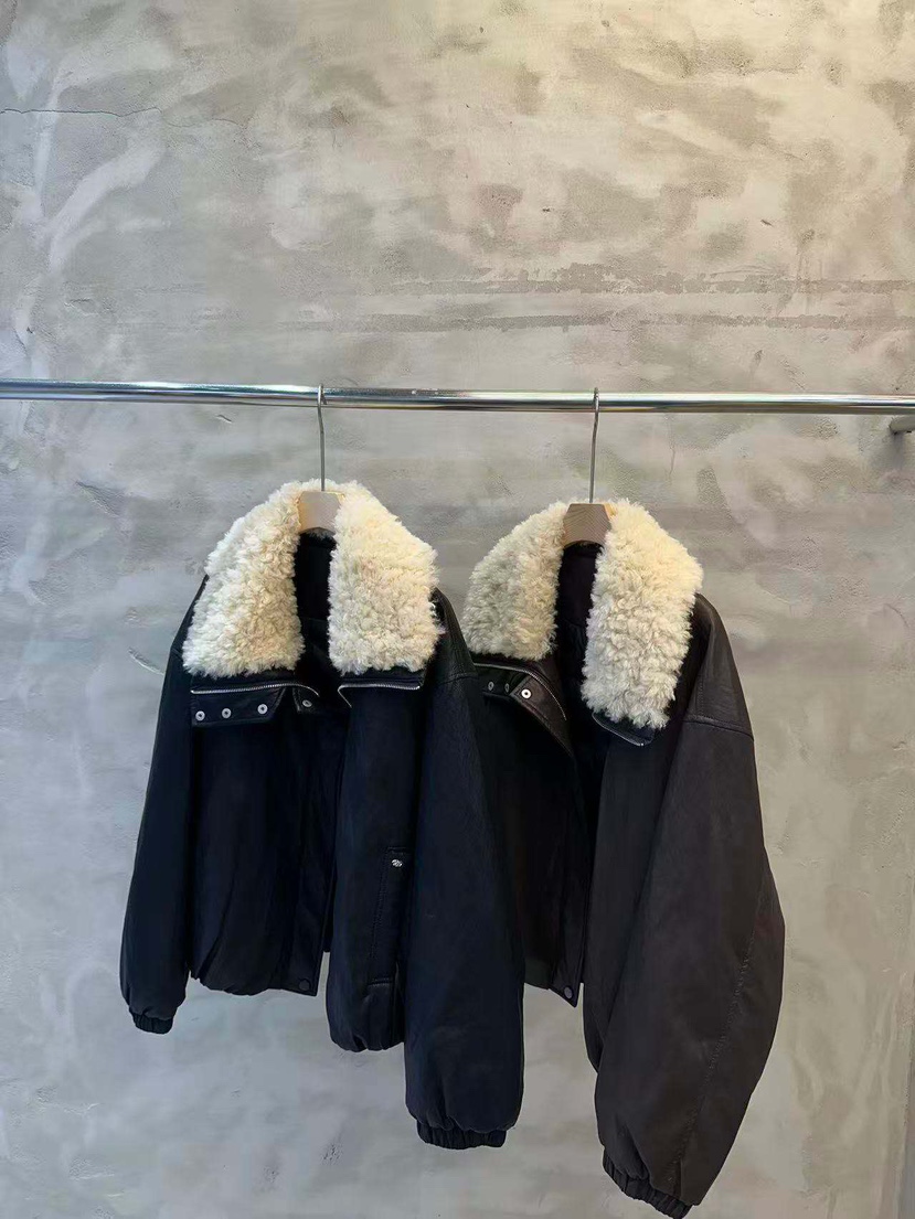 SIMPLE PARK/WMSTORY東大門㊣直郵女士新款休閑25秋冬夾克皮草SIMPLE PARK/WMSTORY夾克圖色1左一色