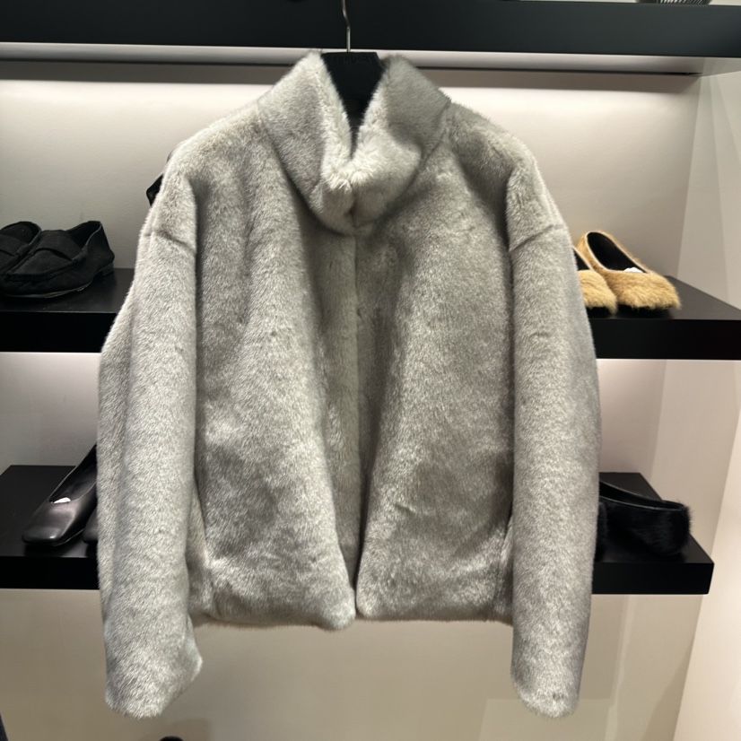 FEBRUARY 11東大門㊣實拍女士新款休閑25秋冬夾克毛皮高領貂皮FEBRUARY 11夾克圖色3米色