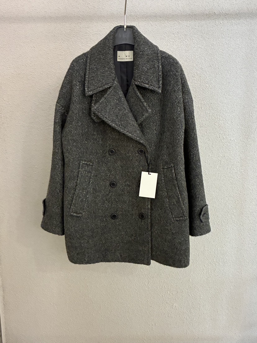 MWE東大門㊣代購女士新款休閑熱賣真品時尚25秋冬人氣短款大衣MWE短款大衣圖色2