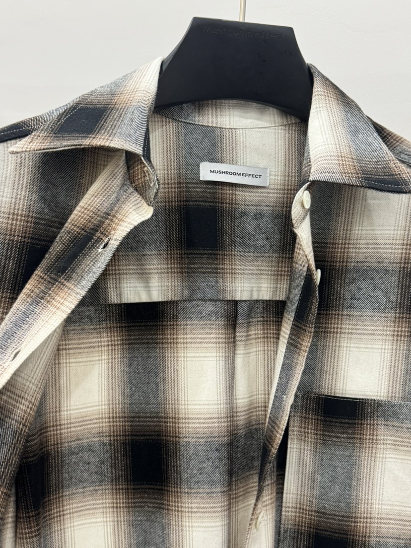 MUSHROOM EFFECT東大門㊣直郵女士新品時尚襯衫蕾絲衫格紋MUSHROOM EFFECT襯衫/蕾絲衫
