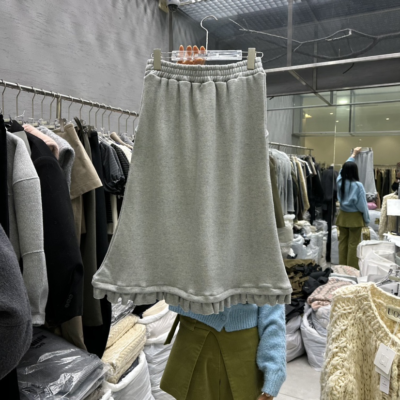 UOOV韓國直郵㊣女裝新品職業推薦真品25秋冬人氣時尚熱賣長裙UOOV長裙