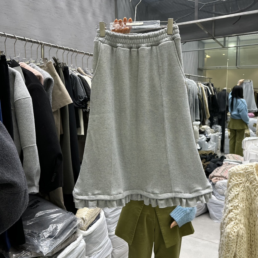 UOOV韓國直郵㊣女裝新品職業推薦真品25秋冬人氣時尚熱賣長裙UOOV長裙圖色1