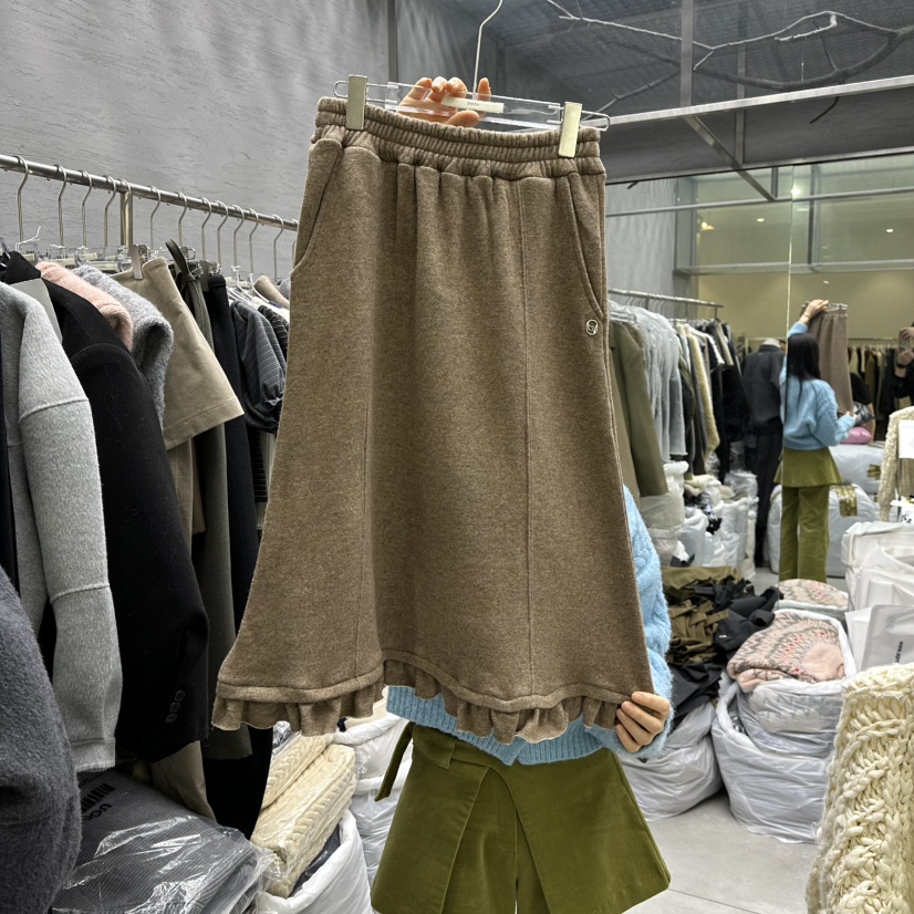 UOOV韓國直郵㊣女裝新品職業推薦真品25秋冬人氣時尚熱賣長裙UOOV長裙圖色2