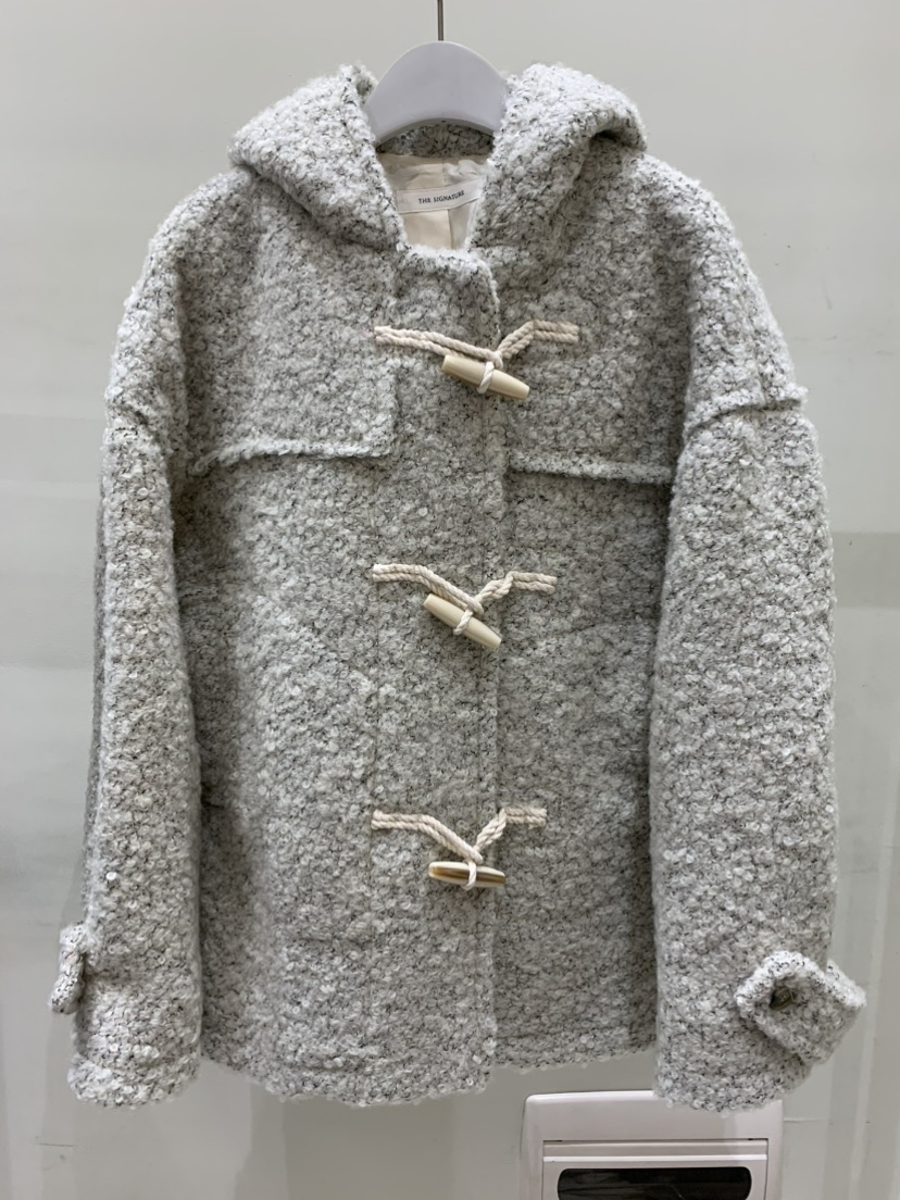 THE SIGNATURE韓國直郵㊣女裝新品推薦休閑職業真品短款大衣THE SIGNATURE短款大衣圖色2