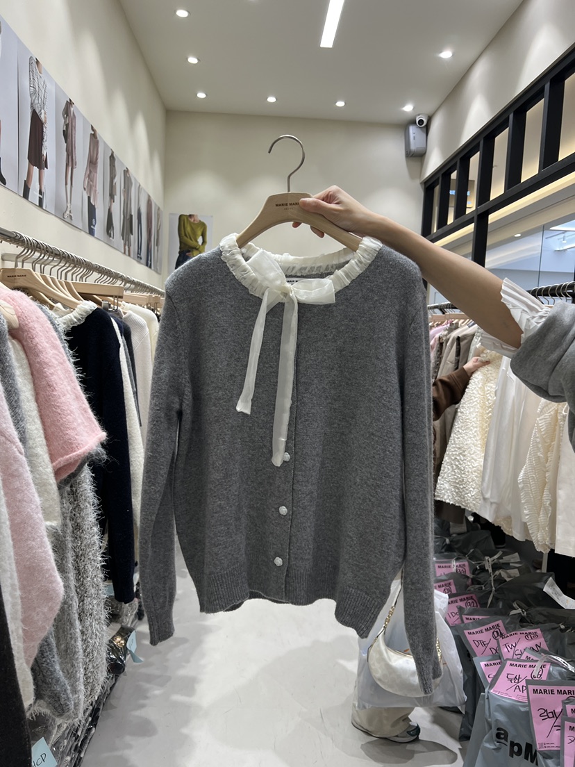 MARIE MARIE韓國代購㊣女士新款25秋冬職業時尚真品針織衫MARIE MARIE針織衫圖色2