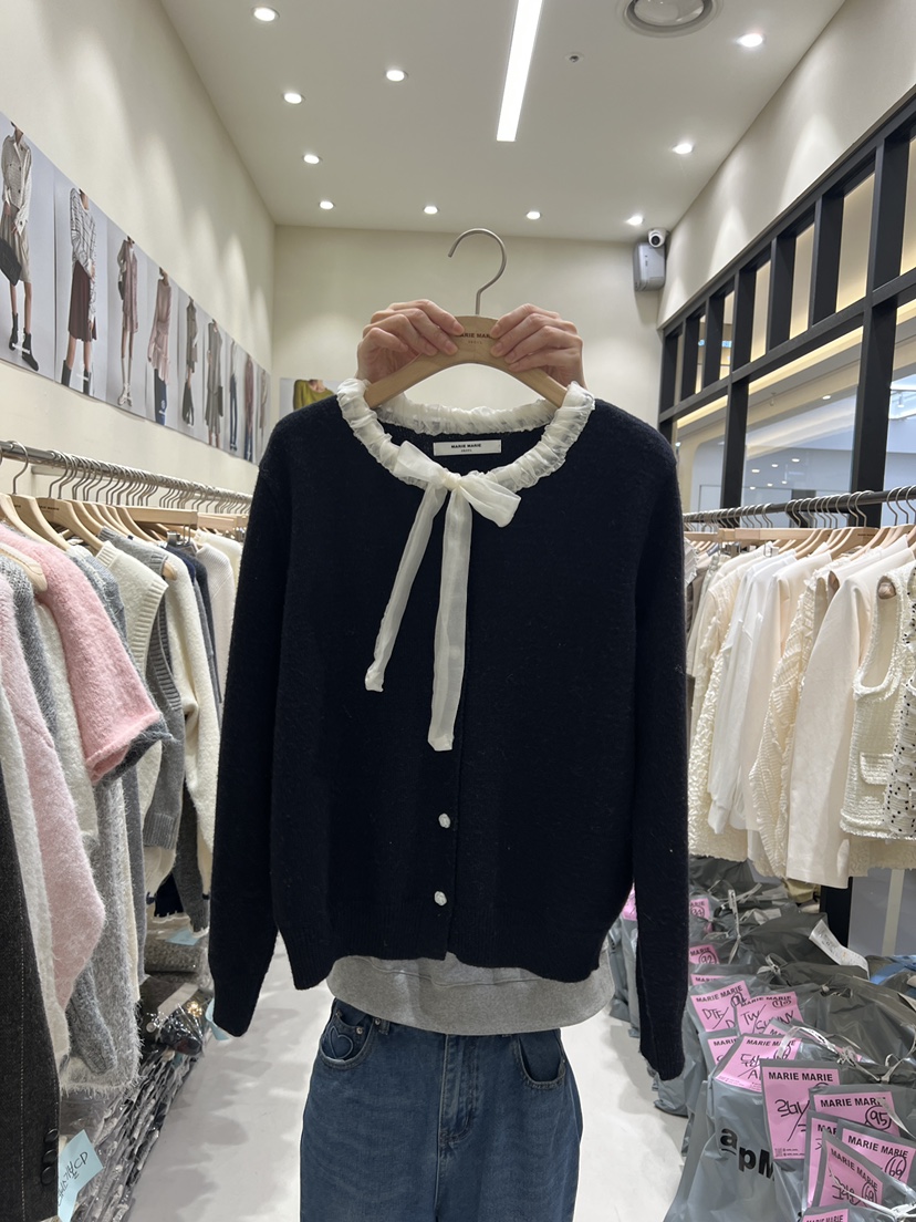 MARIE MARIE韓國代購㊣女士新款25秋冬職業時尚真品針織衫MARIE MARIE針織衫圖色3
