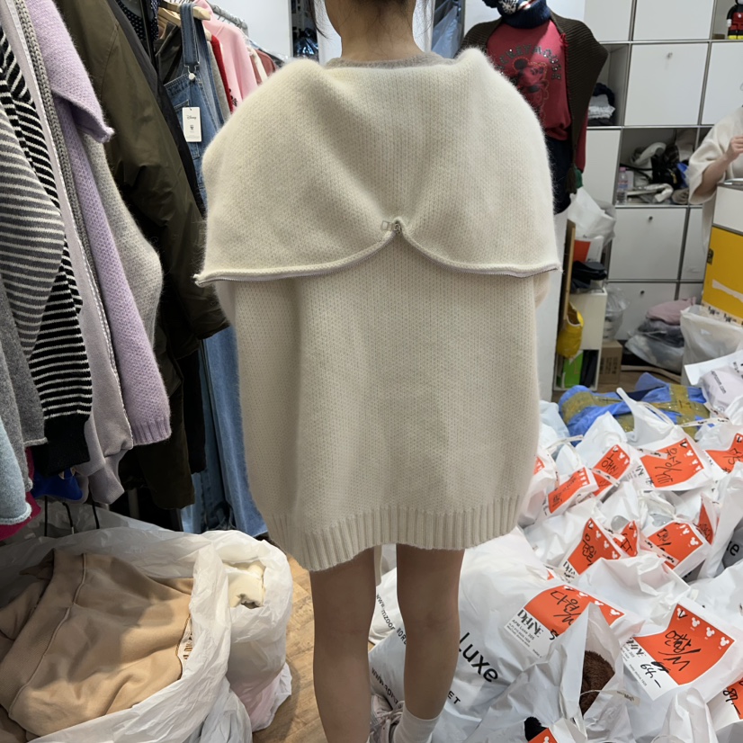 DE LINE東大門㊣實拍女士新款時尚人氣真品推薦針織衫安哥拉DE LINE針織衫