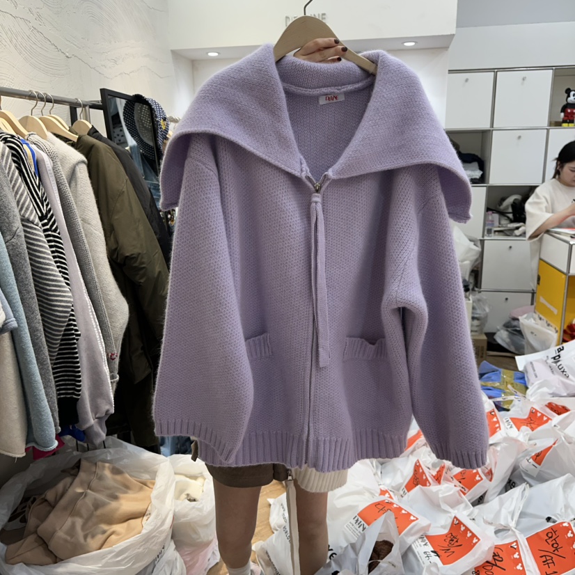 DE LINE東大門㊣實拍女士新款時尚人氣真品推薦針織衫安哥拉DE LINE針織衫圖色2