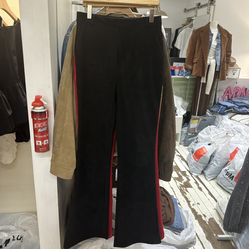 ABBEYLEE韓國代購㊣女裝新品真品25秋冬人氣休閑休閑褲絨面革ABBEYLEE休閑褲圖色2