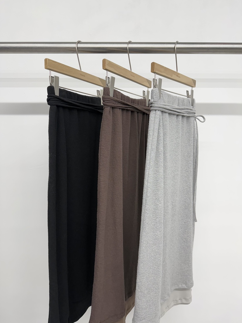 TOOGOOD韓國直郵㊣女裝新款熱賣休閑25秋冬人氣長裙含腰繩開衩TOOGOOD長裙