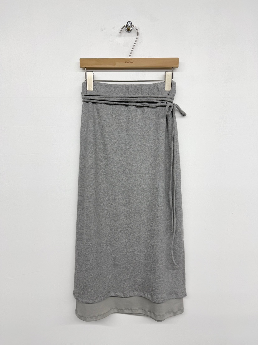 TOOGOOD韓國直郵㊣女裝新款熱賣休閑25秋冬人氣長裙含腰繩開衩TOOGOOD長裙