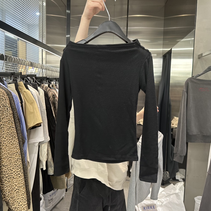 KIRKE東大門㊣代購女士新款真品推薦職業25秋冬時尚長袖T恤KIRKE長袖T恤